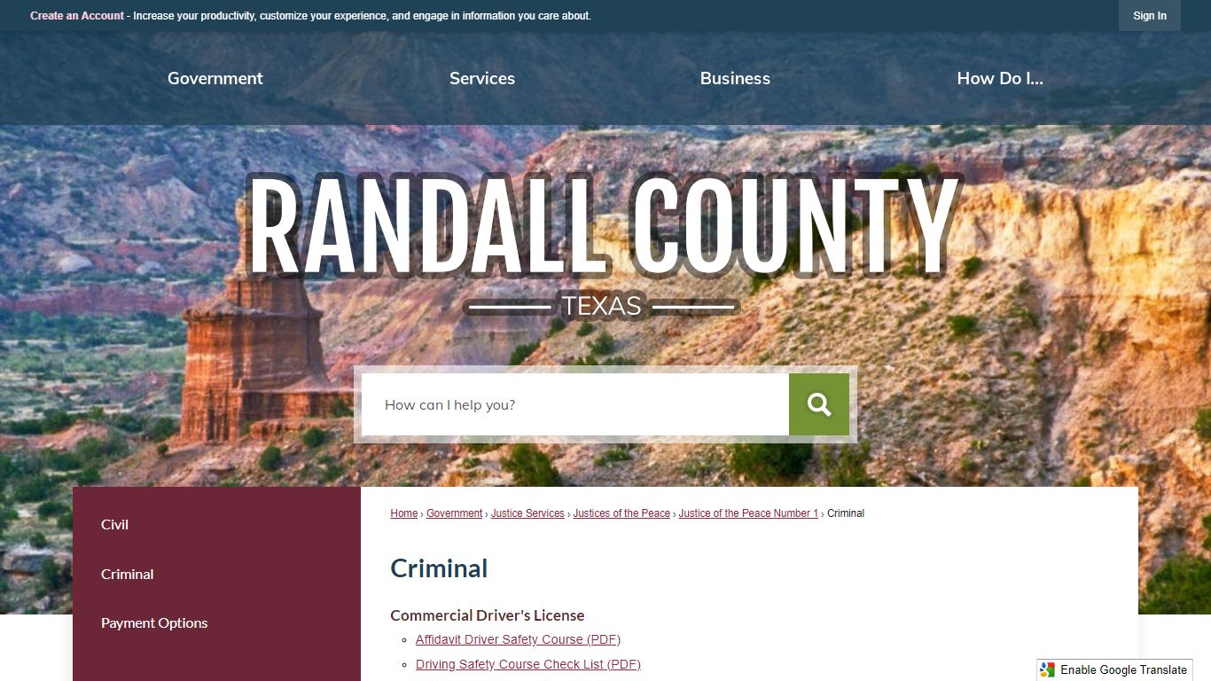 Criminal | Randall County, TX